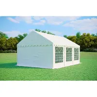 Ambitent Tente de réception 4x6 mètres, PVC, standard, 500 g/m², couleur blanche