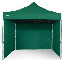Pártystany-Jičín s.r.o. Tente de réception à armature en ciseaux 3 x 3 m, acier PREMIUM 450 g/m² - 4 panneaux latéraux pleins, vert