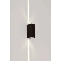 NCC-Licht Applique murale LED noire Up&Down 6W 375lm blanc chaud 2700K intérieur & extérieur IP54