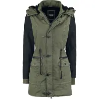Rock Rebel by EMP Manteau d'hiver de - Parka Femme - S - 3XL - pour Femme - olive/noir - Taille XL