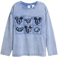 Desigual T-Shirt bleu / noir / blanc