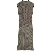 Desigual Robes en maille vert clair / bordeaux / noir