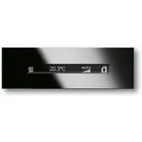 Busch-Jaeger Bandeau au-dessus du verre noir RTR - Thermostat d'ambiance pour KNX domotique 6351/08-825