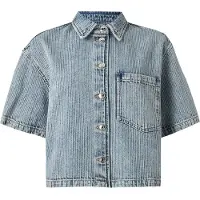 HUGO Gesila 1 10278665 Short Sleeve Blouse Bleu XS Femme