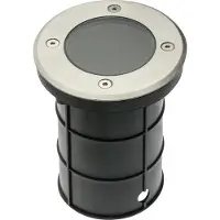 GTV Spot encastré de sol GU10 50W IP67 rond chrome Spot encastré de sol Lampe de jardin Sans ampoule ALFA-O 9934