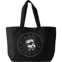 Karl Lagerfeld Cabas 'IKON CIRCLE' noir / argent / blanc