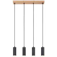 Rabalux Lampe suspendue GU10 4X5W couleur chêne 72124 Toras