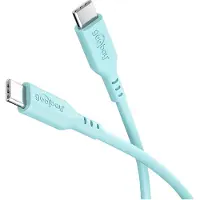 Goobay Câble en silicone USB-C, 1,5 m, turquoise -