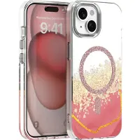 OEM Epoxy Mag case for iPhone 15 6,1" pink (Apple iPhone 15), Coque pour téléphone portable, Pink
