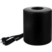Luxula lampe de table, JAR, métal, E27, câble textile avec interrupteur, noir