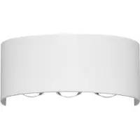 ITALUX Applique d'extérieur LED ORTELO blanche 6 W 500 lm, métal, dim. : 8 x 17 x 5 cm, IP54,