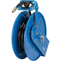 RIEGLER Enrouleur de tuyau air comprimé eau PU tuyau 12x8 longueur 15 m