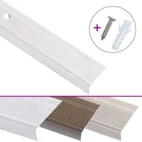vidaXL Nez de marche forme en L 15 pcs aluminium 90 cm argenté