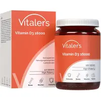 Vitaler's Vitamine D3 Vitaler’s, 16 000 UI par comprimé, 120 comprimés, cholécalciférol, réserve pour 16 mois