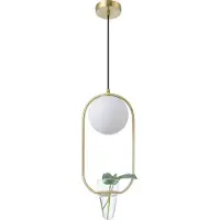 LEDKIA Suspension Métal Et Verre Moonlight Puncak 480 Mm