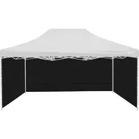 AGA Parois latérales pour stand de3x4,5m Noir