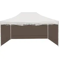 AGA Parois latérales pour stand de3x4,5m Marron
