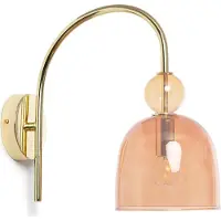 LEDKIA Lampe Murale Métal Et Verre Baudelaire Rouge