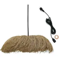 Lumisky Suspension sur secteur pour l'extérieur HAVANA OUTDOOR CABLE en herbe marine et jute style bohème 5m de longueur de câble