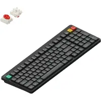 NUPHY Clavier mécanique sans fil Node 100, profil bas, ANSI US, Bluetooth, 2,4 GHz, USB-C, gris encre, rouge nano