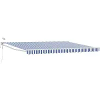 vidaXL Store électrique rétractable bleu et blanc 4,5 × 3 m