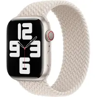 Apple Bracelet tressé pour Watch | 44/45/46/49 mm - Taille 7 - Starlight