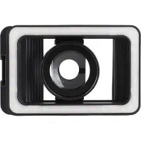 Gistuch Clip universel pour téléphone avec filetage 17 mm + 37 mm, lumière de remplissage LED, montage à froid, trou de vis 1/4 pouce, adaptateur d'objectif M15 Macro