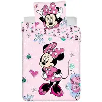 Tinisu Minnie Mouse Parure de lit - coton doux 160x200 cm oreiller et couverture
