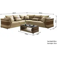 AEA Blanc Canapé D'Angle Luxe En Cuir Salon Moderne
