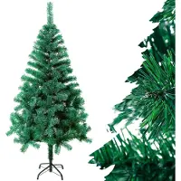 JOIEYOU Arbre de Noël 210cm PVC Sapin de Noël artificiel Arbre de Noël artificiel avec pied pliant, Arbre de décoration de Noël pour la maison Bureau Commerces, Vert