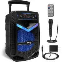Pyle Enceinte Bluetooth Portable 800 Watts Avec Microphone, Télécommande Et Éclairage D'ambiance Disco