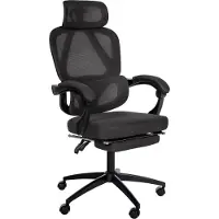 BellaFurn Chaise de bureau ergonomique - Chaise de bureau - Design en maille adapté, confort ultime | Couleur : noir