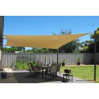 Merkloos Store rectangulaire (2 x 3 m), store de terrasse rectangulaire, toile de protection solaire pour l'extérieur, store imperméable pour terrasse, jardin, pelouse – Kaki – 2 x 3 m