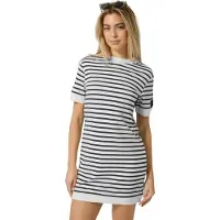 Super.natural Casual Stripe Bio Regular Fit Short Sleeve Dress Blanc L Femme