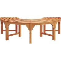 vidaXL Banc en forme d'arbre, couleur naturelle, 160 x 80 x 45 cm, bois d'eucalyptus massif