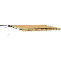 vidaXL Auvent électrique rétractable , jaune, gris, anthracite, 5 x 3,5 m