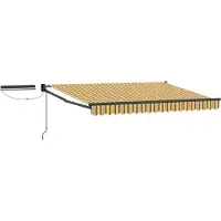vidaXL Store électrique rétractable Jaune, Gris, Anthracite 3 x 2,5 m