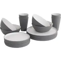 Outwell Gala 4 Pax Tableware Set Argenté