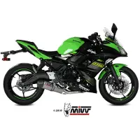 MIVV Oval Kawasaki Ninja 650/z650 2017-23 K.044.l4c Homologated Full Line System Argenté Homologated