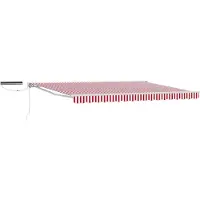 vidaXL Store électrique rétractable rouge et blanc 4,5 x 3,5 m