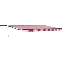 vidaXL Store électrique rétractable Rouge, Blanc, Anthracite 4,5 × 3 m