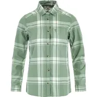 Fjall Raven - Chemise en coton biologique - Övik Lite Flannel Shirt W Misty Green Eggshell pour Femme en Coton - Taille S - Vert
