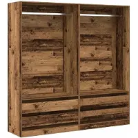 vidaXL Armoire aspect bois ancien 100x50x200 cm Bois composite