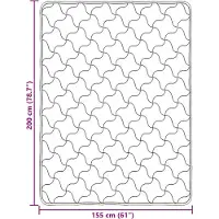 vidaXL Couette toutes saisons rembourrée gris clair 155 x 200 cm