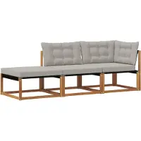 vidaXL Modules de canapé modulable , 3 pièces, gris naturel et gris clair