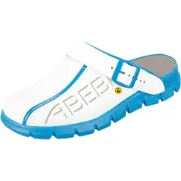 ABEBA Sabot blanc/bleu avec impression ESD - 42