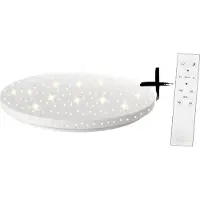 Blulaxa Plafonnier à LED, Promina-S, ciel étoilé, 18W, CCT + télécommande