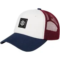 Element - Casquette trucker respirante - Icon Mesh Cap Vintage Red pour Homme en Coton - Blanc