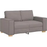 vidaXL Ensemble de canapés 2 pièces avec coussins Tissu Taupe