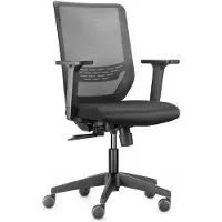 Dauphin Trendoffice by , siège de bureau to-sync work mesh one, 9241 SY0 A236, tissu noir, piètement noir
